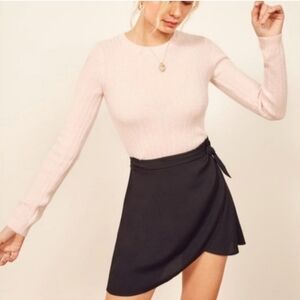 REFORMATION BRITTA WRAP MINI SKIRT